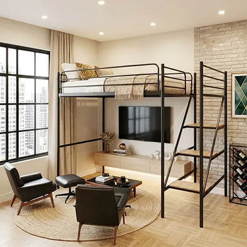 Cama Suspensa em Ferro Casal Airbnb