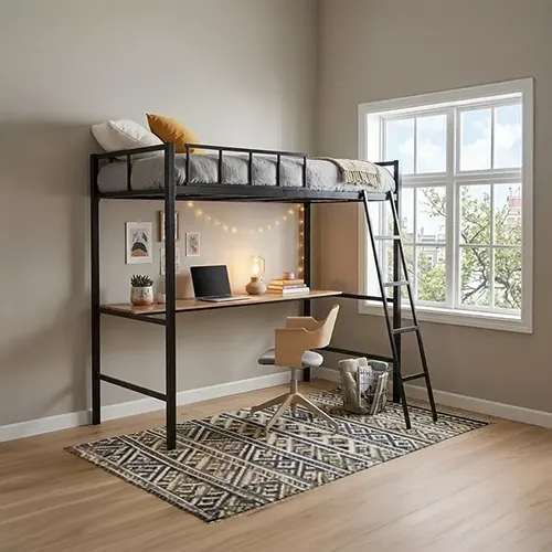 Cama Suspensa Solteiro Com Mesa Jb Móveis