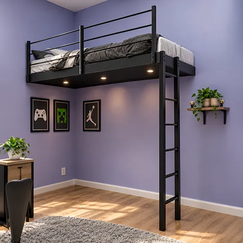Cama Suspensa Solteiro M6 Com Led